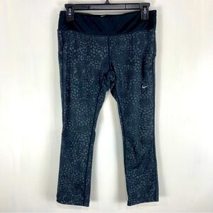 Nike Dri-Fit Running Printed Pattern Stretchy Cropped Capri Leggings Size Medium